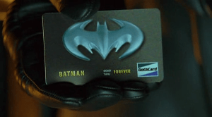 "Tee hee! I have a credit card! And look! The expiration is "Forever" like that last movie! Get it! Hey, where are you all going?"