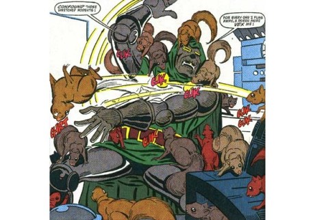 Dr. Doom... defeated by squirrels...